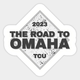 TCU Road To Omaha College Baseball 2023 Sticker